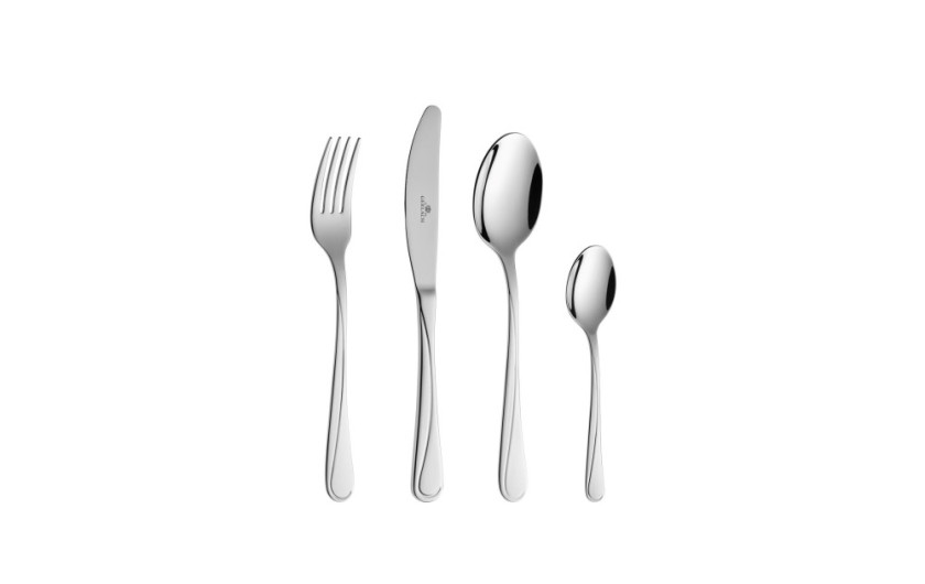 24-piece shiny MANGO cutlery set + set of 6 cake forks. 24-piece shiny MANGO cutlery set + set of 6 cake forks.