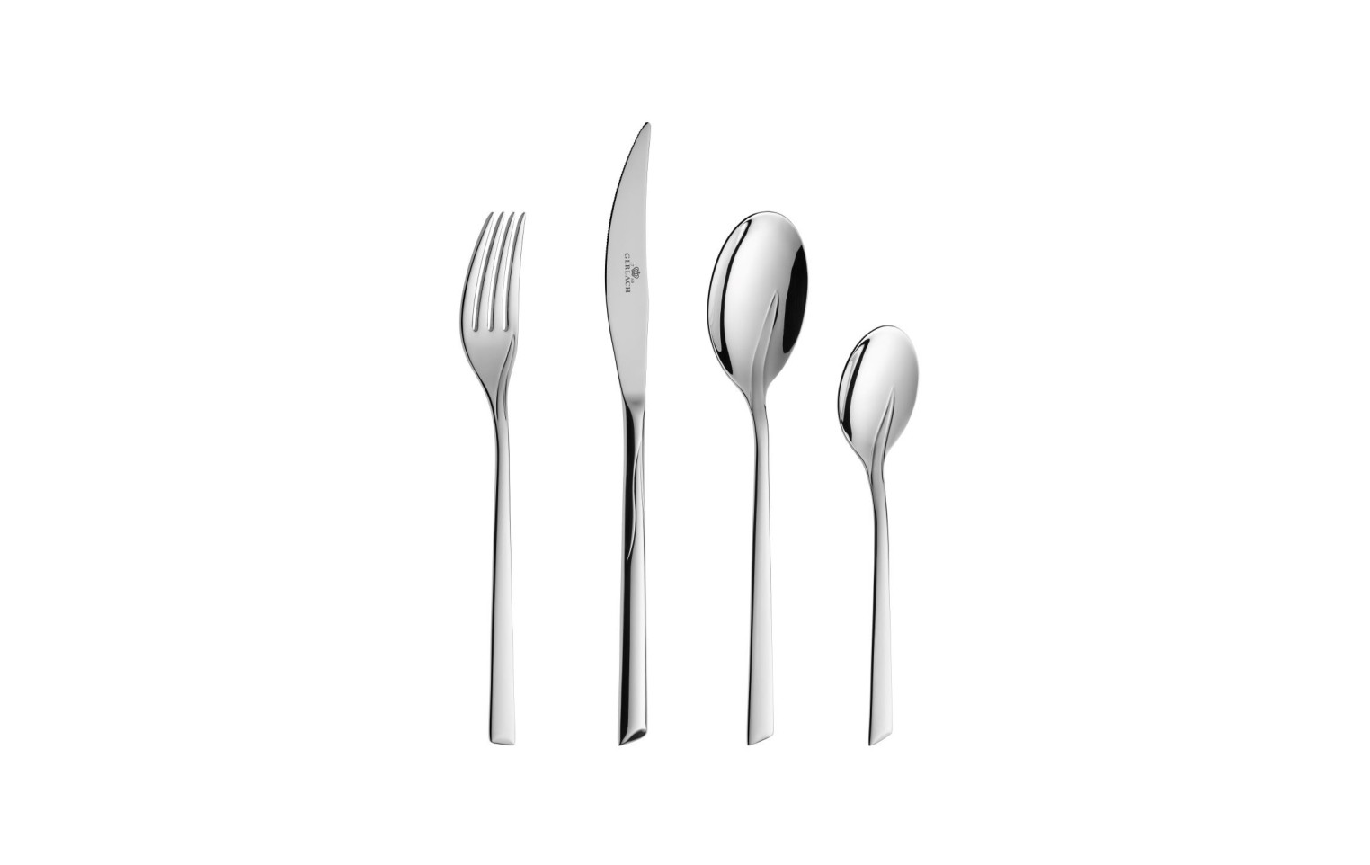 24-Piece Cutlery Set + 6-Piece Cake Fork Set FLAMES Polished Finish