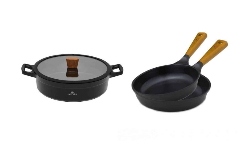 Set of 2 frying pans 24/28 cm + 28 cm pot NATUR.