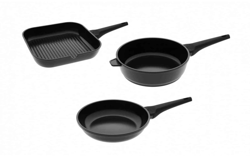 Set of 3 pans 24cm + deep 28cm + grill 24cm MONOLIT