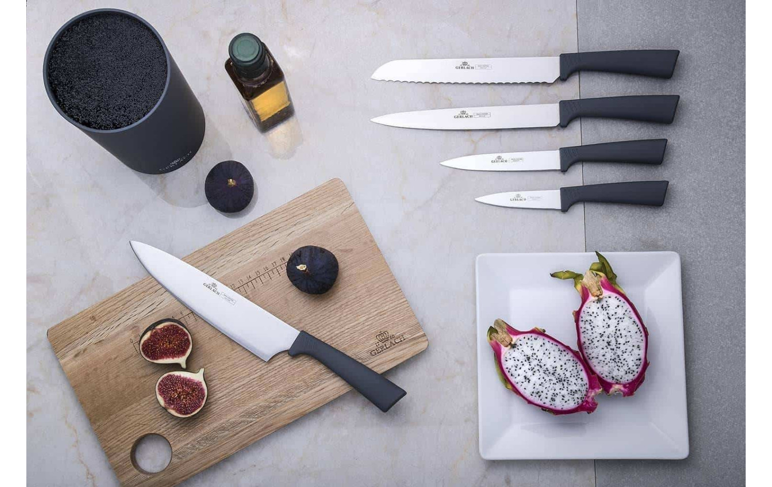 Cutting board NATUR + kitchen knife