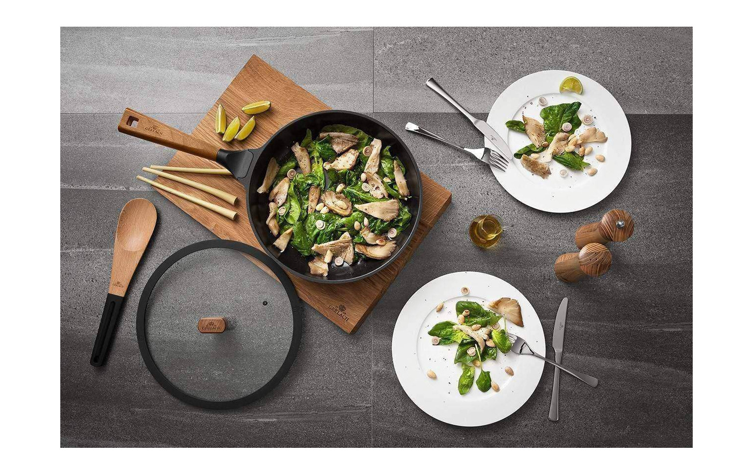 Cutting board NATUR + kitchen knife