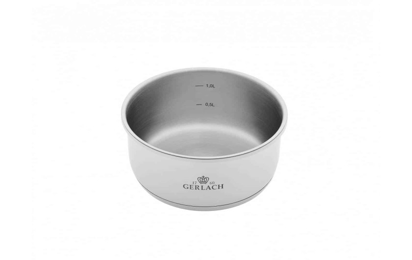 Set of pots 16/20 cm SMART STEEL + handle + 24 cm pan + 2x lids