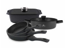 Set of 3 frying pans 20/24/28 cm + 32 cm roasting tray + 28 cm pot GRANITEX Set of 3 frying pans 20/24/28 cm + 32 cm roasting tray + 28 cm pot GRANITEX