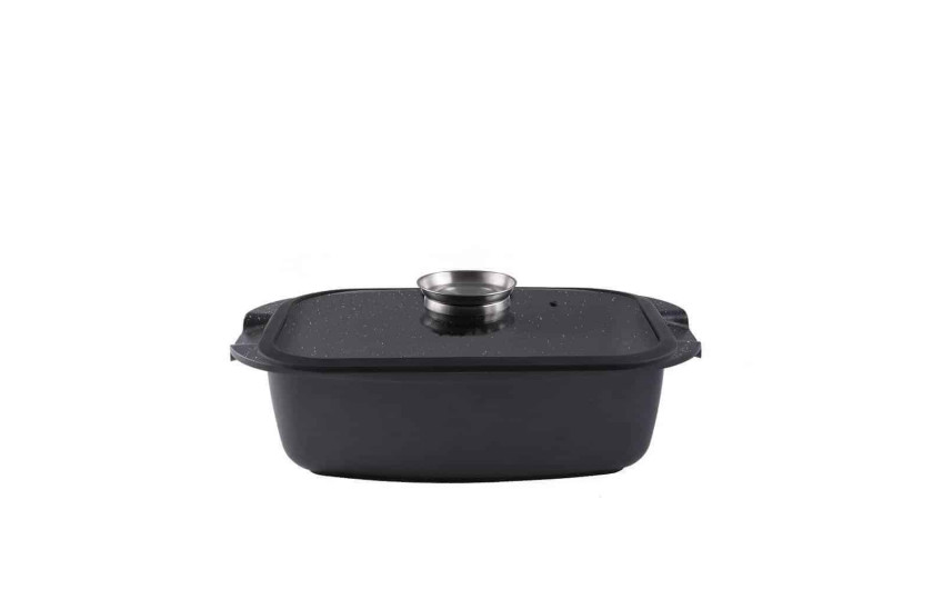 Set of 3 frying pans 20/24/28 cm + 32 cm roasting tray + 28 cm pot GRANITEX