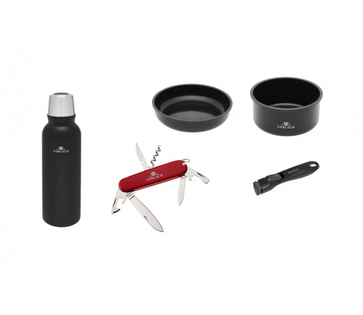 ASSIST Thermos 1.0l + Assist 12-function Knife + 18cm Pot (2l) + SMART 20cm Frying Pan + Handle