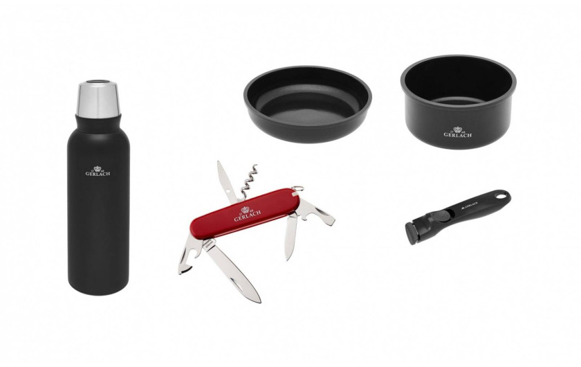 ASSIST 1.0l Thermos + 12-function Assist pocket knife + 18cm pot (2l) + SMART 20cm frying pan + handle