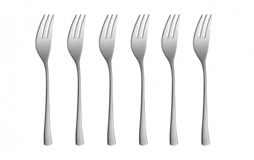 Set of 24 TUNEA shiny cutlery + 6 cake forks.