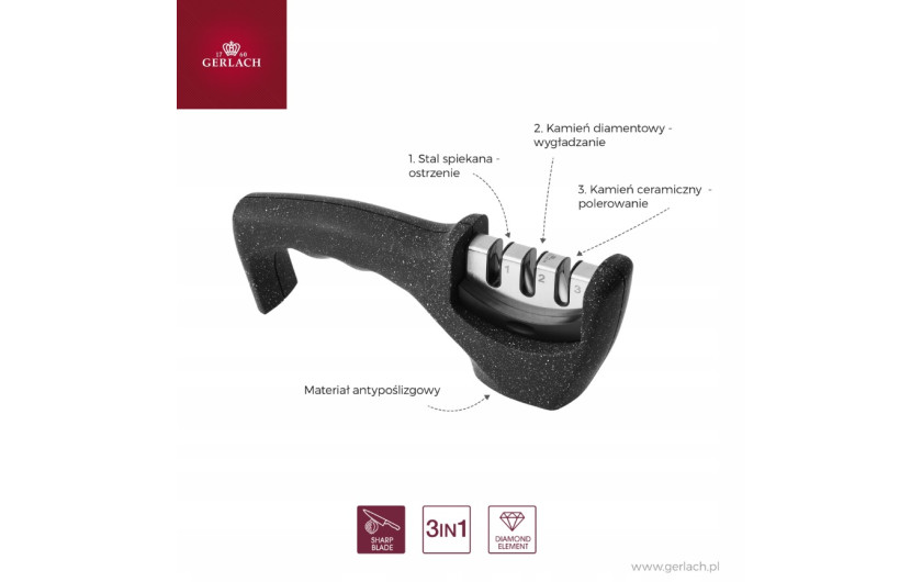 DECO BLACK Knife Block Set + Knife Sharpener DECO BLACK Knife Block Set + Knife Sharpener