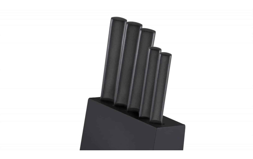 Set of knives in a AMBIENTE BLACK block