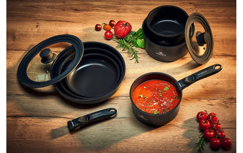 Frying pan set 24/28 cm + pot 18 cm + SMART handle