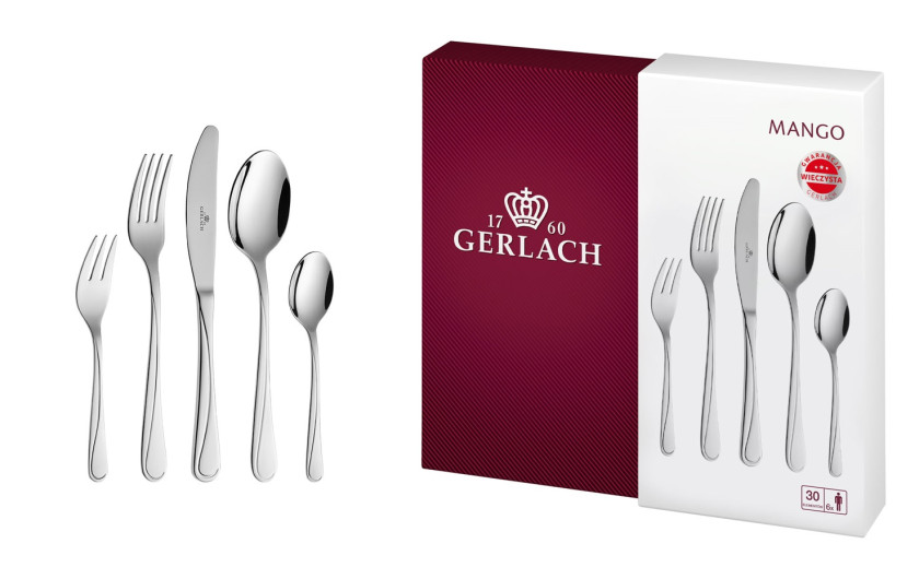 30-Piece Cutlery Set MANGO Polished Finish 30-Piece Cutlery Set MANGO Polished Finish