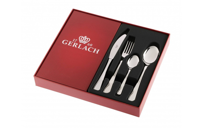 24-Piece Cutlery Set CELESTIA Polished Finish + 18-Piece Dinner Set CELESTIA for 6 People