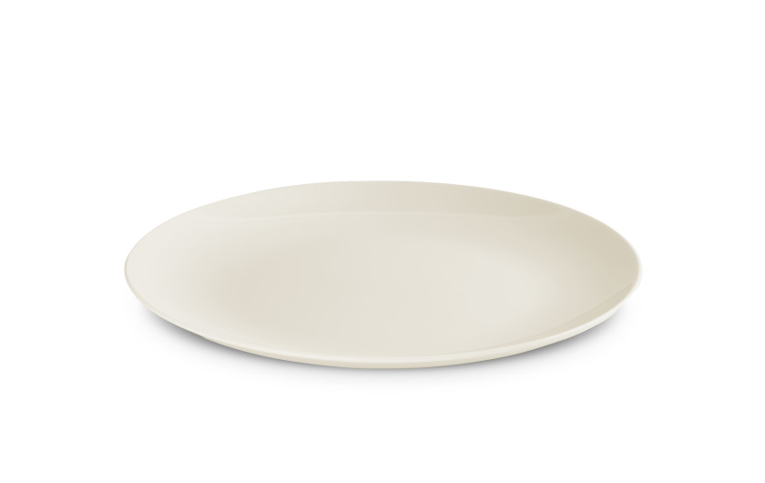 FLOW Set of 36 dinner plates for 12 people + Set of 60 cutlery pieces.