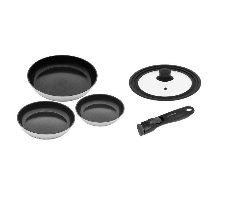Pan set 20/24/28 cm SMART STEEL + lid