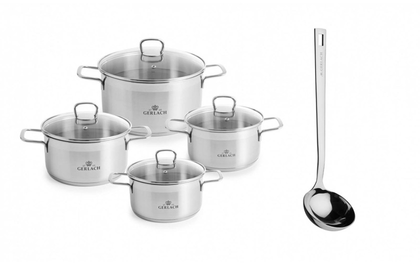 8-piece BRAVA cookware set + SOLID ladle