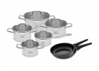Set of 10-piece pots MODEL + MONOLIT frying pans 24/28cm with ceramic coating. Set of 10-piece pots MODEL + MONOLIT frying pans 24/28cm with ceramic coating.