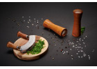 Wooden salt shaker and pepper mill NATUR + cutting board + herb chopper