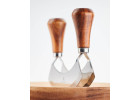 Wooden salt shaker and pepper mill NATUR + cutting board + herb chopper