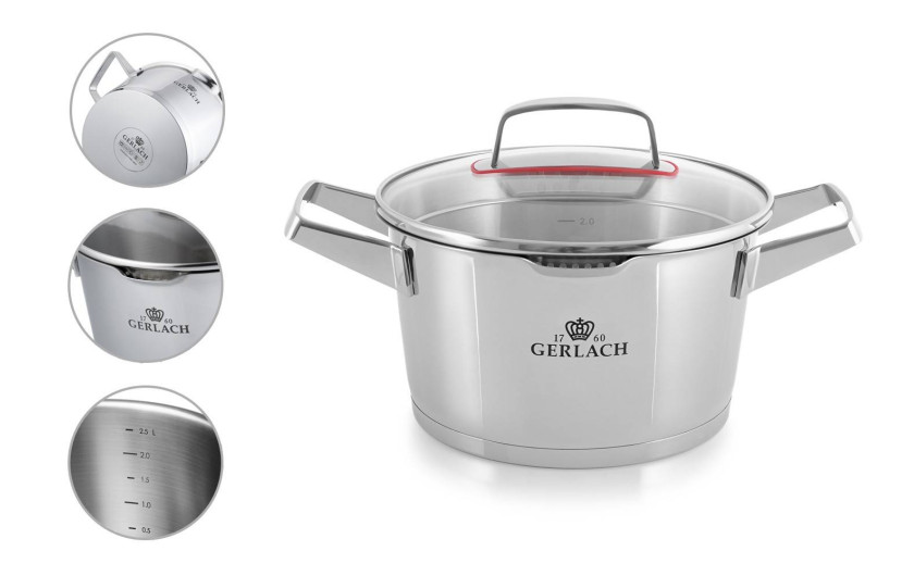 11-piece SUPERIOR pots set + 28cm Solid Lite steel pan with Ilag Ultimate coating