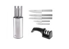 Stainless steel knife set in block AMBIENTE + sharpener Stainless steel knife set in block AMBIENTE + sharpener
