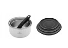 Set of 4 SMART STEEL pots + SMART storage lids 16cm, 18cm, 20cm - black Set of 4 SMART STEEL pots + SMART storage lids 16cm, 18cm, 20cm - black