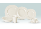 MUZA porcelain service 38 pcs for 6 people: 18 dinner plates + 12 cups with saucers + mug + salad bowl. MUZA porcelain service 38 pcs for 6 people: 18 dinner plates + 12 cups with saucers + mug + salad bowl.