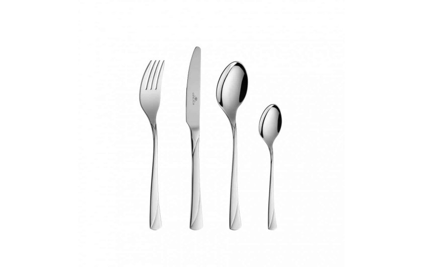 VALOR dining set of 36 dinner plates/12 people + 68-piece VALOR cutlery set in a glossy finish + suitcase
