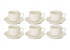 FLOW Set of cups with saucers 12 pcs / 6 persons + FLOW Sugar Bowl FLOW Set of cups with saucers 12 pcs / 6 persons + FLOW Sugar Bowl