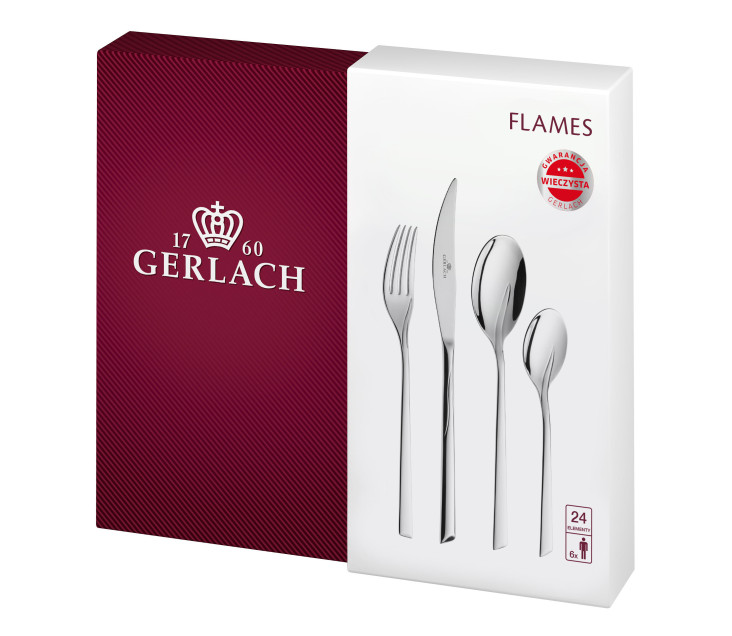 24-piece cutlery set FLAMES gloss