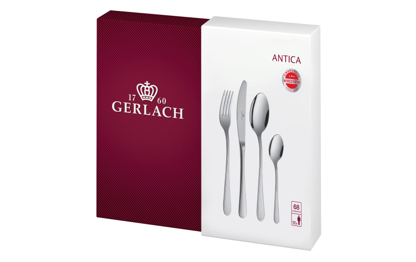 68-Piece Cutlery Set ANTICA Polished Finish + Cutlery Box 68-Piece Cutlery Set ANTICA Polished Finish + Cutlery Box