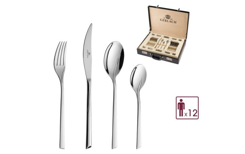 68-piece FLAMES cutlery set + glossy suitcase