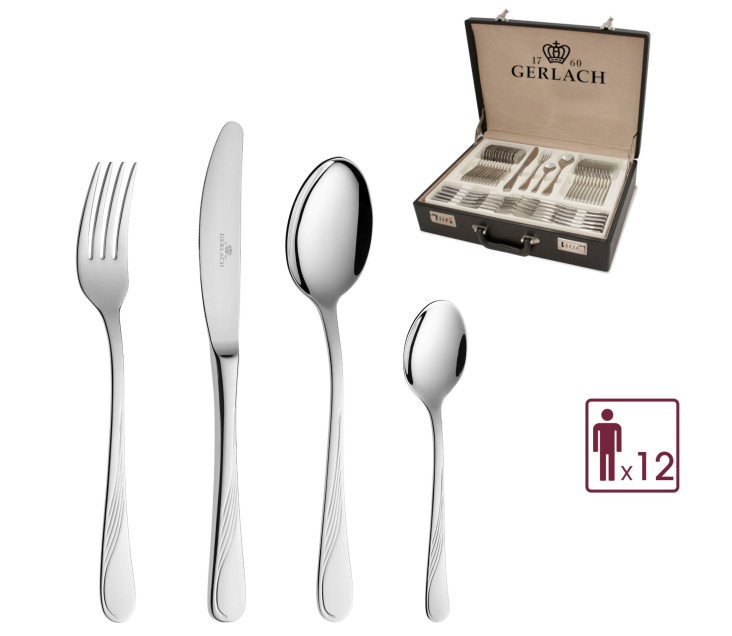 68-piece cutlery set CELESTIA shiny + suitcase