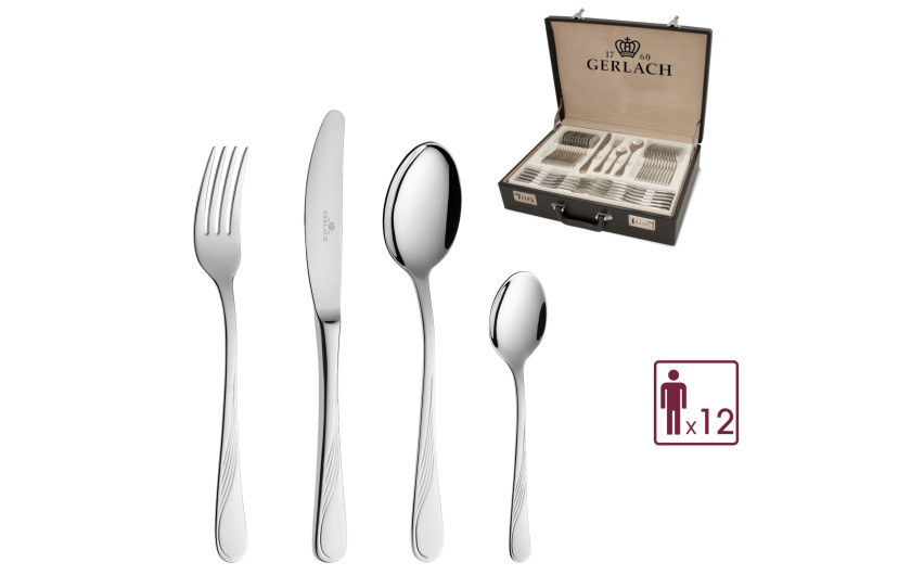 68-piece cutlery set CELESTIA shiny + suitcase