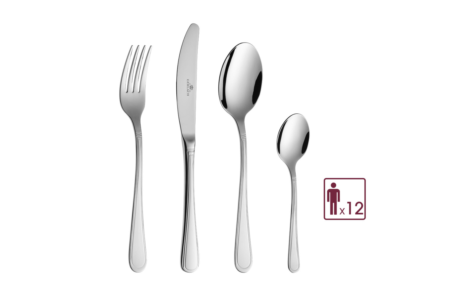 68-Piece Cutlery Set ANTICA Polished Finish + Cutlery Box
