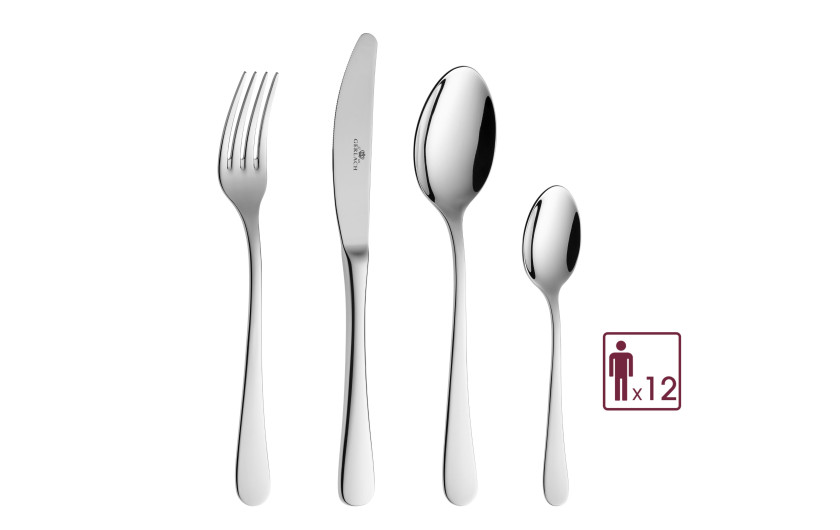 60-Piece Cutlery Set FLOW Polished Finish 60-Piece Cutlery Set FLOW Polished Finish