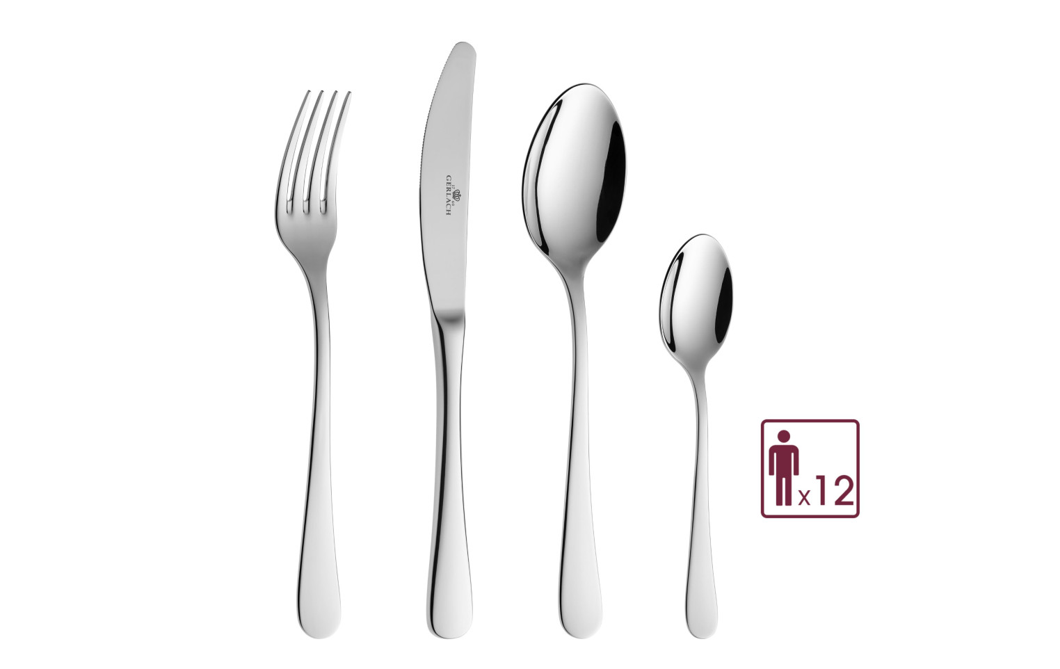60-Piece Cutlery Set FLOW Polished Finish