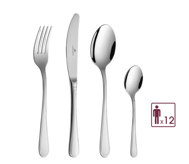 48-Piece Cutlery Set ANTICA Polished Finish