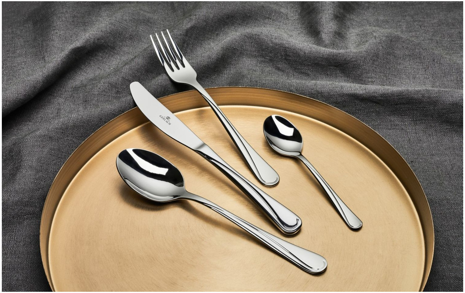 24-piece shiny MANGO cutlery set + set of 6 cake forks.