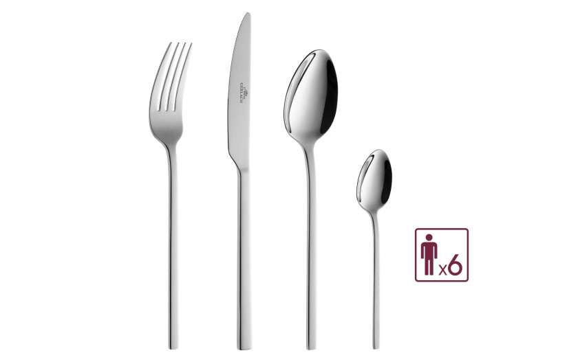 24-Piece Cutlery Set AMBIENTE Polished Finish
