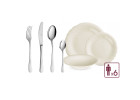 CELESTIA set of 18 dinner plates + Set of 24 cutlery pieces gloss CELESTIA/6 people. CELESTIA set of 18 dinner plates + Set of 24 cutlery pieces gloss CELESTIA/6 people.