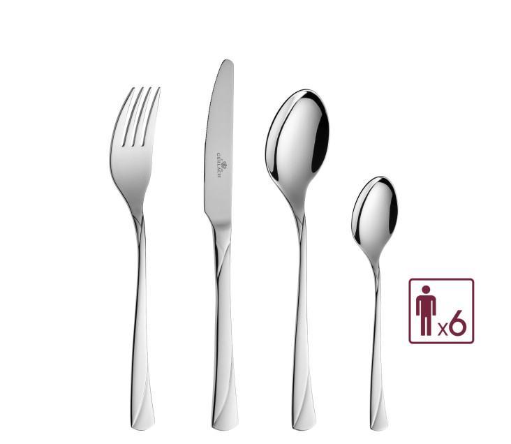 Set of 24 shiny VALOR cutlery pieces