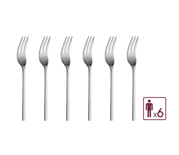Cake forks 6pcs. gloss MODERN