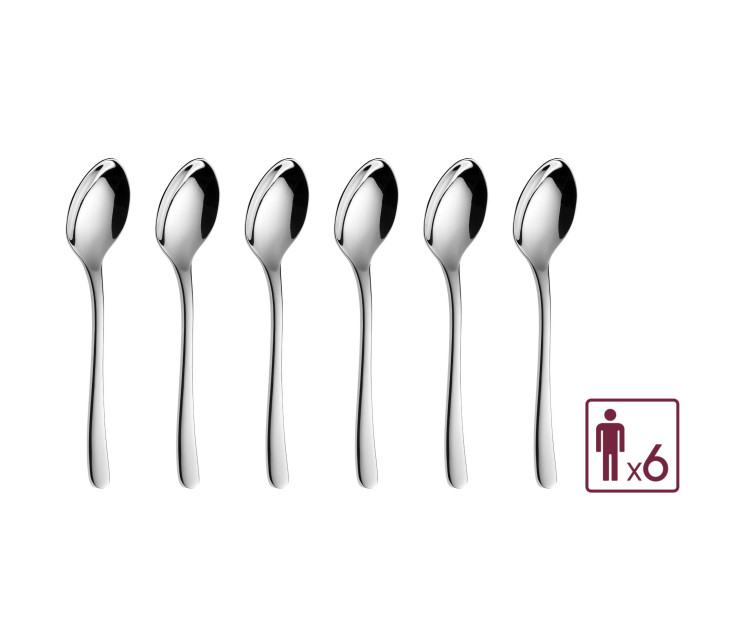 Coffee spoons 6 pieces gloss MUZA