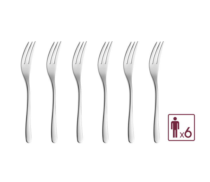 Cake forks 6 pieces gloss MUZA