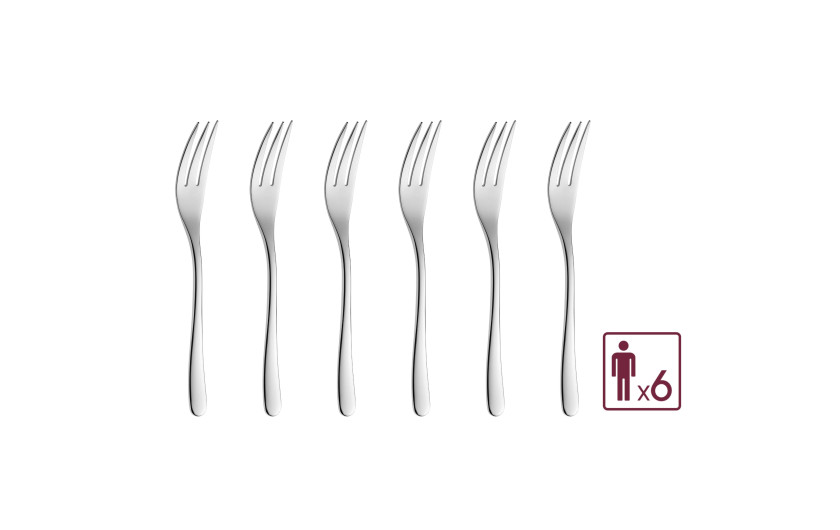 Cake forks 6 pieces glossy MUZA.