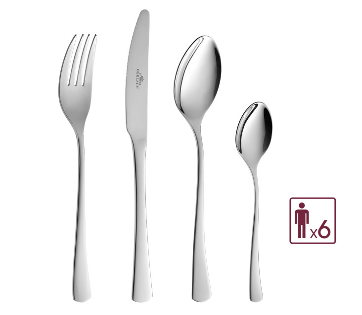 24-Piece Cutlery Set TUNEA Polished Finish