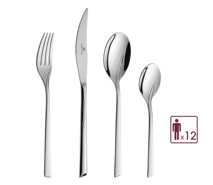 68-Piece Cutlery Set FLAMES Polished Finish + Cutlery Box