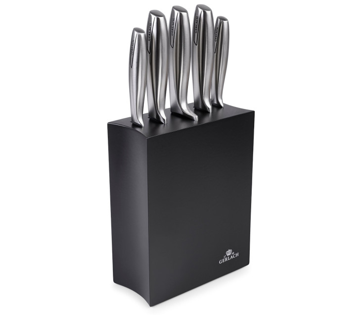 Knife set in black block MODERN