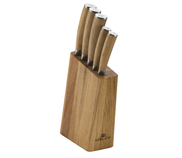Knife set in block NATUR